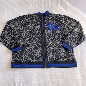 Pnb Nation Geometric Zip Up Lightweight Jacket Size Large